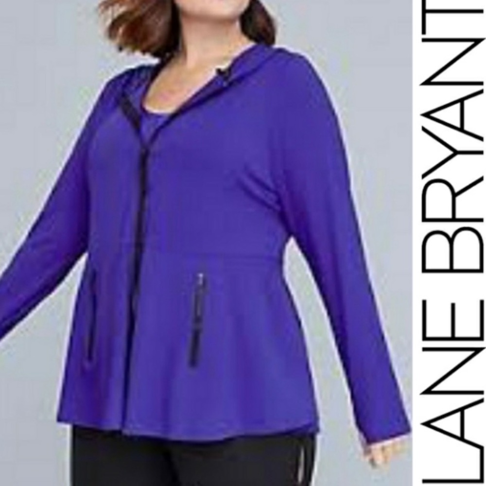 lane bryant livi active purple jacket
